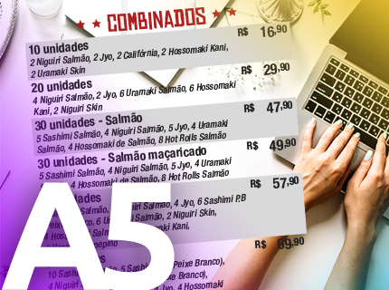 Cardápio - A5 (150x210)